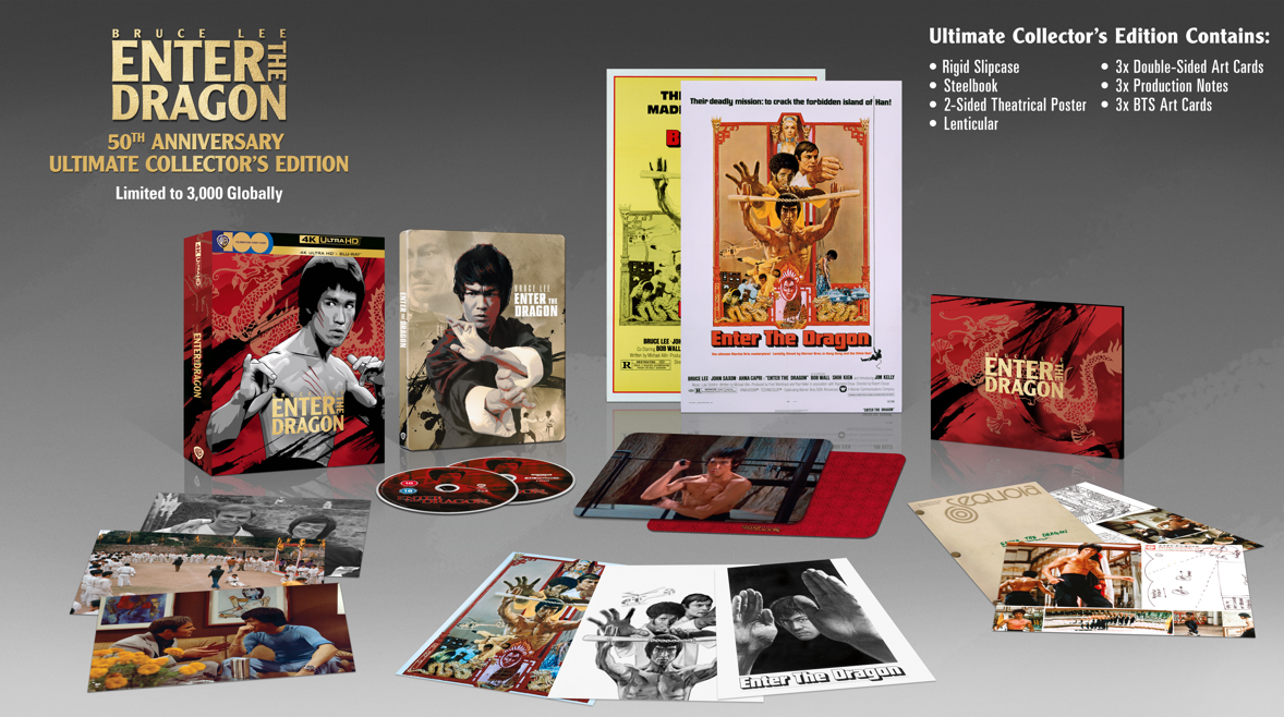 Celebrate the 50th anniversary of "Enter the Dragon" with the 4K UHD + Blu-ray edition from Warner.