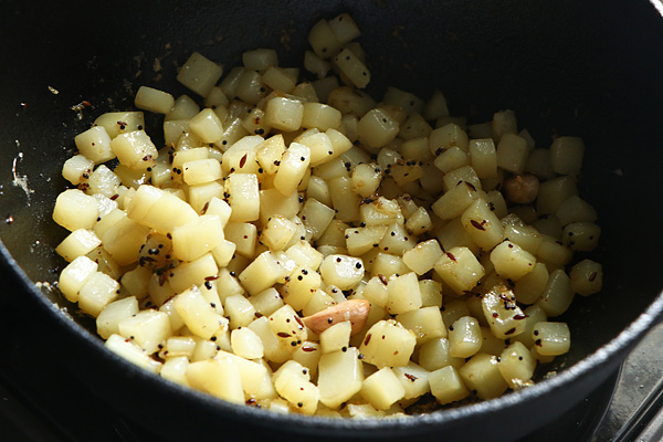 potatoes turn golden at edges