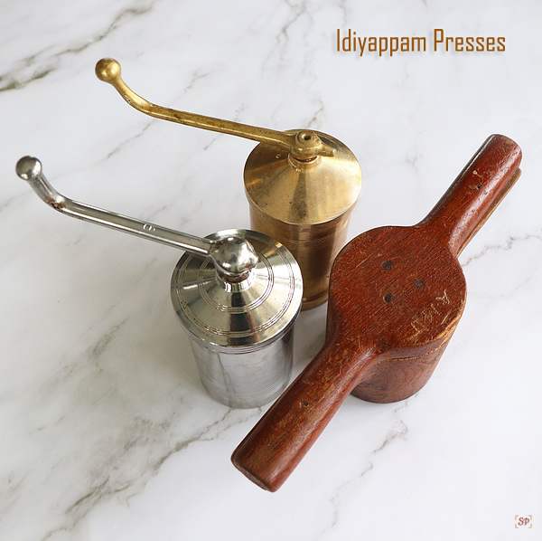 idiyappam press - steel, bronze and wood